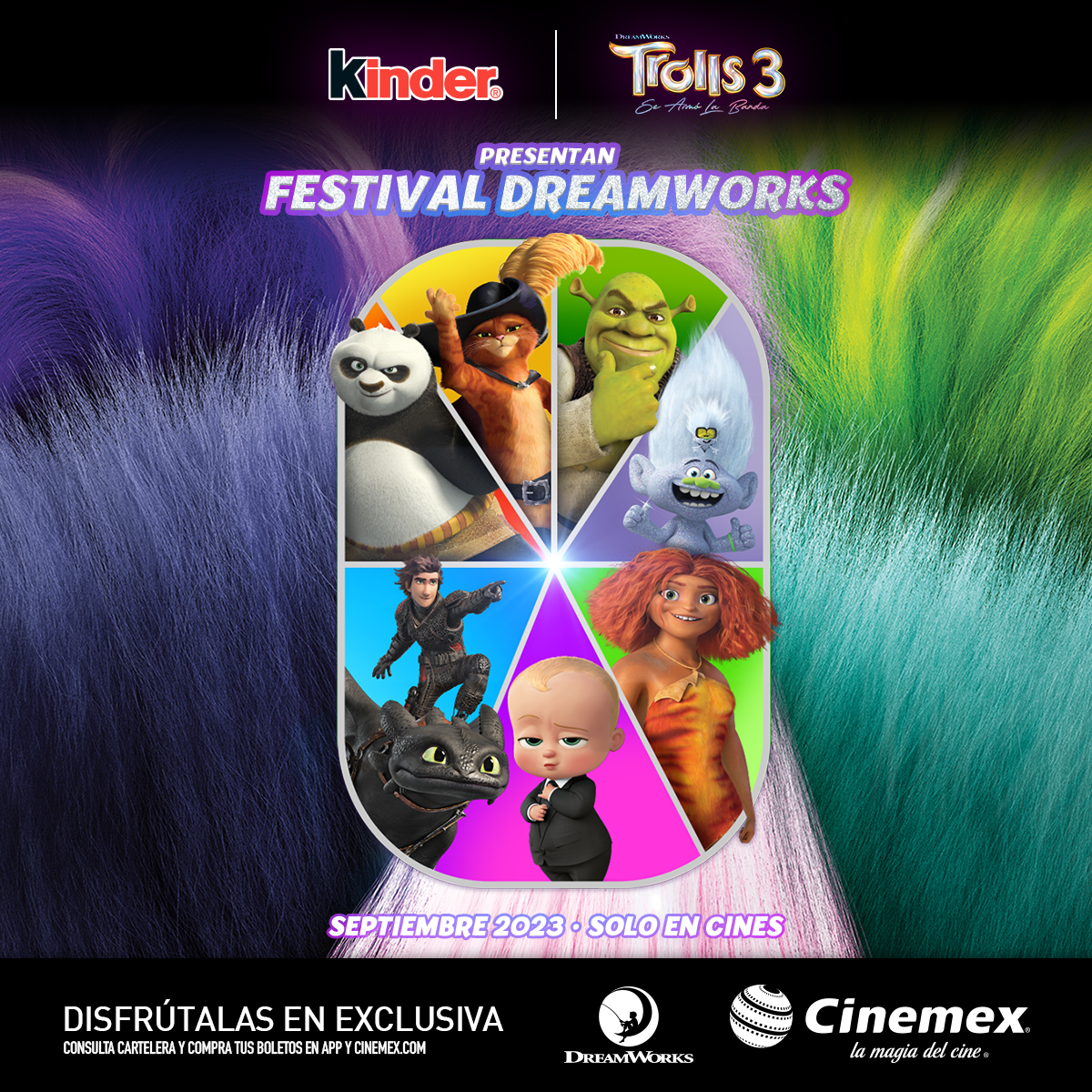Cinemex's tweet photo. ¿Están listos para el nuevo ciclo que se viene a Cinemex? En septiembre podrás disfrutar de La Magia del Cine con Cinemex y los mejores títulos de Dreamworks:

- Shrek
-Trolls 2
- El Gato con Botas
- Kung Fu Panda
- Los Croods
- Un Jefe en Pañales
- Cómo Entrenar A Tu Dragón https://t.co/C6j80QRU20