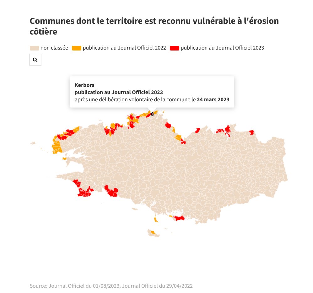 52 nouvelles communes de Bretagne administrative ont intégré fin juillet la liste des territoires vulnérables face à l'érosion côtière. À l'échelle nationale, 38 % se trouvent dans notre région. <a href="/france3Bretagne/">France 3 Bretagne</a> a réalisé une carte interactive. 📌 1/

france3-regions.francetvinfo.fr/bretagne/finis…