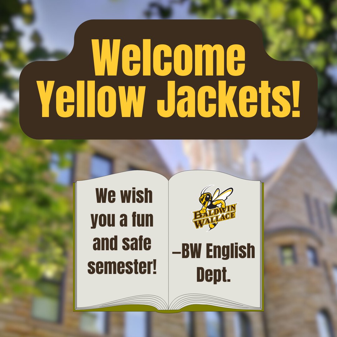 Welcome back Jackets, and welcome if you are new! We are thrilled to start another fantastic semester with the English and Creative Writing departments and wish you all the best! 📝📚