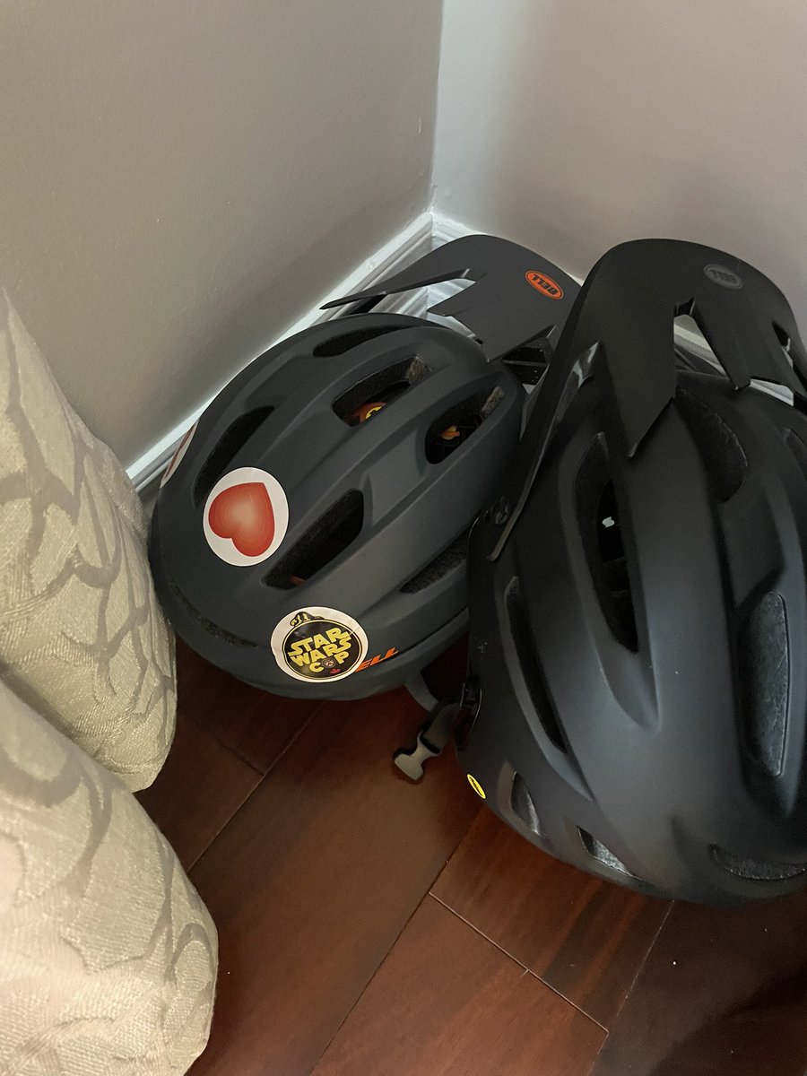 StarWarsCop's tweet image. Was visiting a friend the other day and noticed an incredible sticker on one of their bicycle helmets.

The Force is strong in this one.

#wearyourhelmet