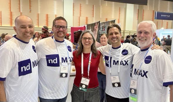 mark_mdc's tweet image. Great to have an opportunity to meet with many customers and partners at the exhibit hall last night! @netdocuments #iltacon23  #ndMAX #PatternBuilderMAX