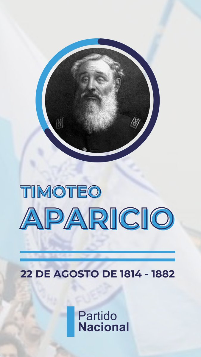 PNACIONAL's tweet photo. Al cumplirse 209 años de su nacimiento, recordamos hoy a Timoteo Aparicio, caudillo que supo enarbolar los valores de nuestro querido Partido, que hoy continúan vigentes. https://t.co/LMVhvdJyA9