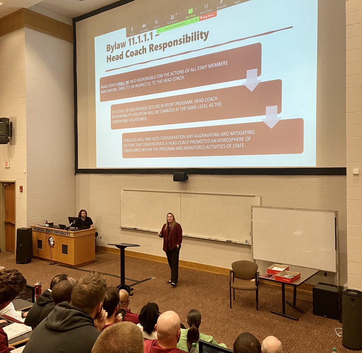 Thanks to everyone who joined us this morning for our annual Attestation of Compliance Presentation.  We’re happy to have you all back!  Go Noles! 🍢