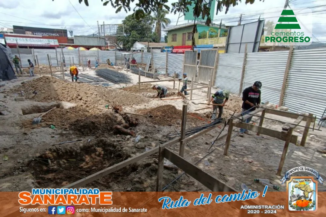 Muni_Sanarate's tweet photo. Así avanzan los trabajos de construcción de la Plaza del Sabor, con el apoyo de Cementos Progreso.

#Sanarate #RutaDelCambio https://t.co/2xTy0X4FK0