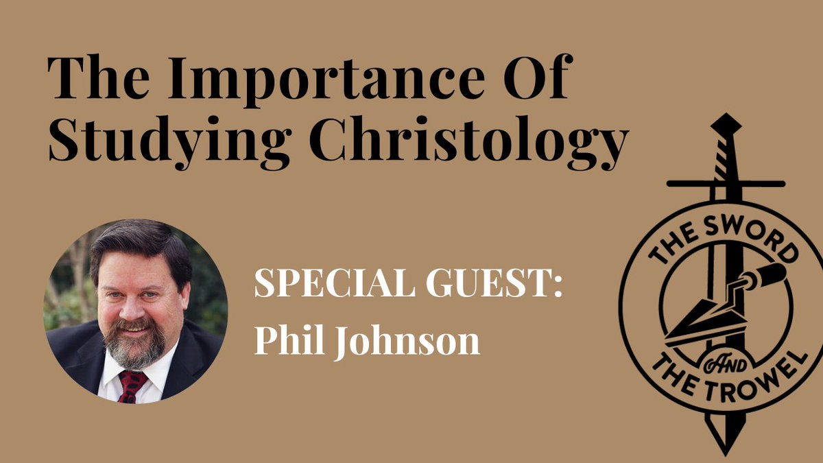 FoundersMin's tweet photo. Today on The Sword and The Trowel, @tomascol &amp; Graham talk with @Phil_Johnson_. They discuss some of the Christological controversies, in the early church &amp; now, and they also unpack why studying the doctrine of Christ is important. 

Dropping at 4pm ET.

https://t.co/0N5bMBiFGL https://t.co/TfiBYliVjx