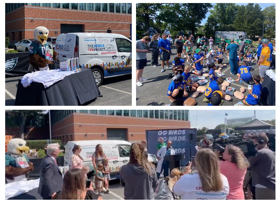 Benjamin Abella, MD MPhil (@benjaminabella) on Twitter photo When our community #CPR program gets an assist from #IBC , Swoop & the #PhiladelphiaEagles ?
A proud day.
And we trained flag football teams in life-saving skills at the same time! Our goal: EVERYONE should know CPR.
<a href="/PennMedicine/">Penn Medicine</a> <a href="/PennMDForum/">Penn Medicine MD</a> <a href="/Eagles/">Philadelphia Eagles</a> <a href="/IBX/">Independence Blue Cross</a> #Philly
(1/2) When our community #CPR program gets an assist from #IBC , Swoop & the #PhiladelphiaEagles ?
A proud day.
And we trained flag football teams in life-saving skills at the same time! Our goal: EVERYONE should know CPR.
<a href="/PennMedicine/">Penn Medicine</a> <a href="/PennMDForum/">Penn Medicine MD</a> <a href="/Eagles/">Philadelphia Eagles</a> <a href="/IBX/">Independence Blue Cross</a> #Philly
(1/2)