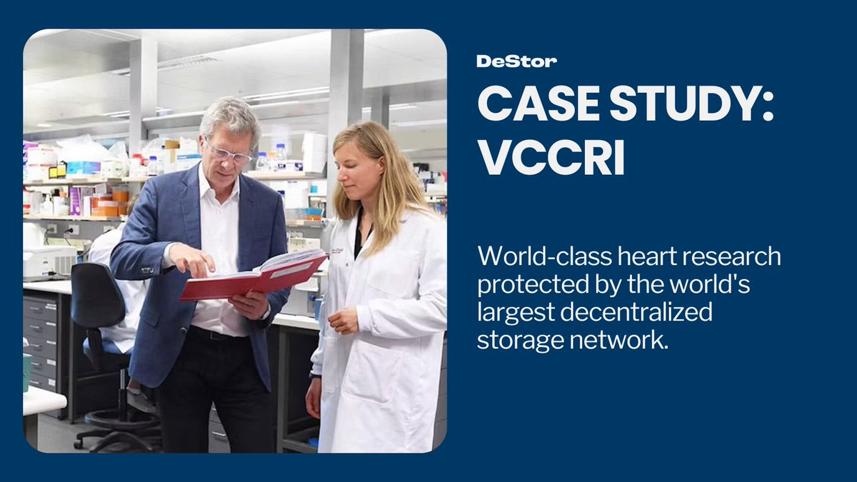 As they work towards finding a cure for heart disease, <a href="/VictorChangInst/">Victor Chang Cardiac Research Institute</a> is utilizing <a href="/Filecoin/">Filecoin</a> to safeguard and share critical research data.

Read the case study: destor.io/victor-chang-c…