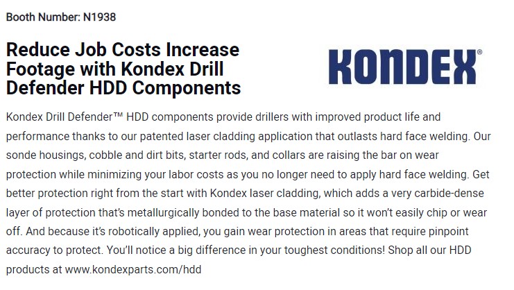 kondex's tweet photo. #HDD contractors find us at @TheUtilityExpo next month to learn how to reduce your job costs with Kondex #DrillDefender products!  https://t.co/UNEAADWG2O https://t.co/wN8zldx32C