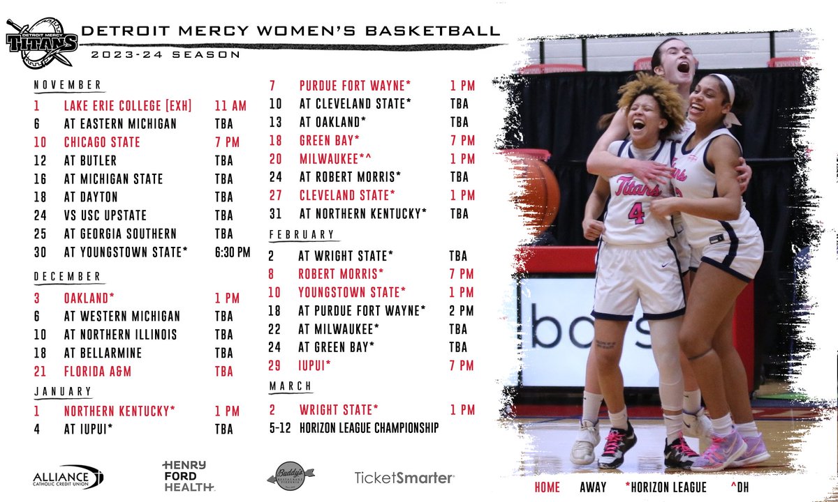 The #HLWBB schedule has arrived!! Check out our complete 2023-24 schedule and mark your calendars! 📅 🏀 rb.gy/dhtik #DetroitsCollegeTeam⚔️