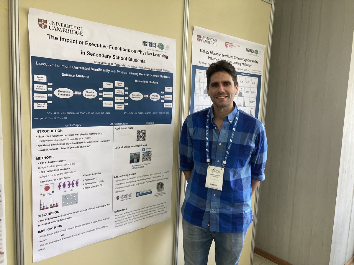 kontsig's tweet photo. Fantastic 1st day at #EARLI2023! Presenting with the best colleague @RuiWang_623! Come join our talk about #Executivefunction #Mathematics &amp; #Physics on Friday at 18.45 Symposium: Towards a better understanding of EF &amp; its closely related constructs in school-age children UOM_CR https://t.co/QJiLr8KHzq