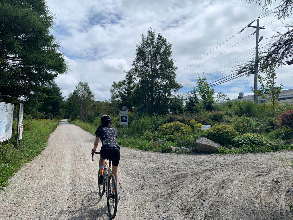 AllisonMLeonard's tweet photo. A 🧵about trails in #NovaScotia: On Sunday, I rode from #Halifax to Tantallon on the #RumRunnersTrail section of the #TransCanadaTrail. 1/5 https://t.co/WL4V7rzOPN