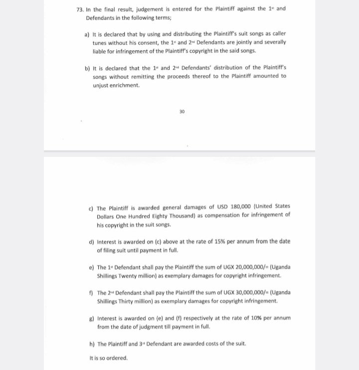 SilverKayondo's tweet photo. Legal win by Konshens in Uganda. @OrtusAdvocates put in a good shift for the 3rd Defendant.

Good job @mkbernz &amp; @ByorugandaSolo 

#Music #copyright #telecoms https://t.co/x0ErDuooRl