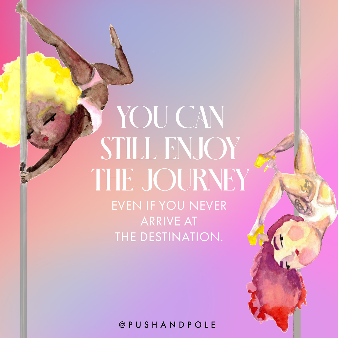 pushandpole's tweet photo. a little reminder if you ever feel down about where you are at (or this case not at) ✨ you don't have to be the greatest at something to still enjoy it. you don't have to always get better and better at something to still enjoy it. 
.
 #pushandpole #polewear #polewearbrand #pol https://t.co/A8rHDT3YN1