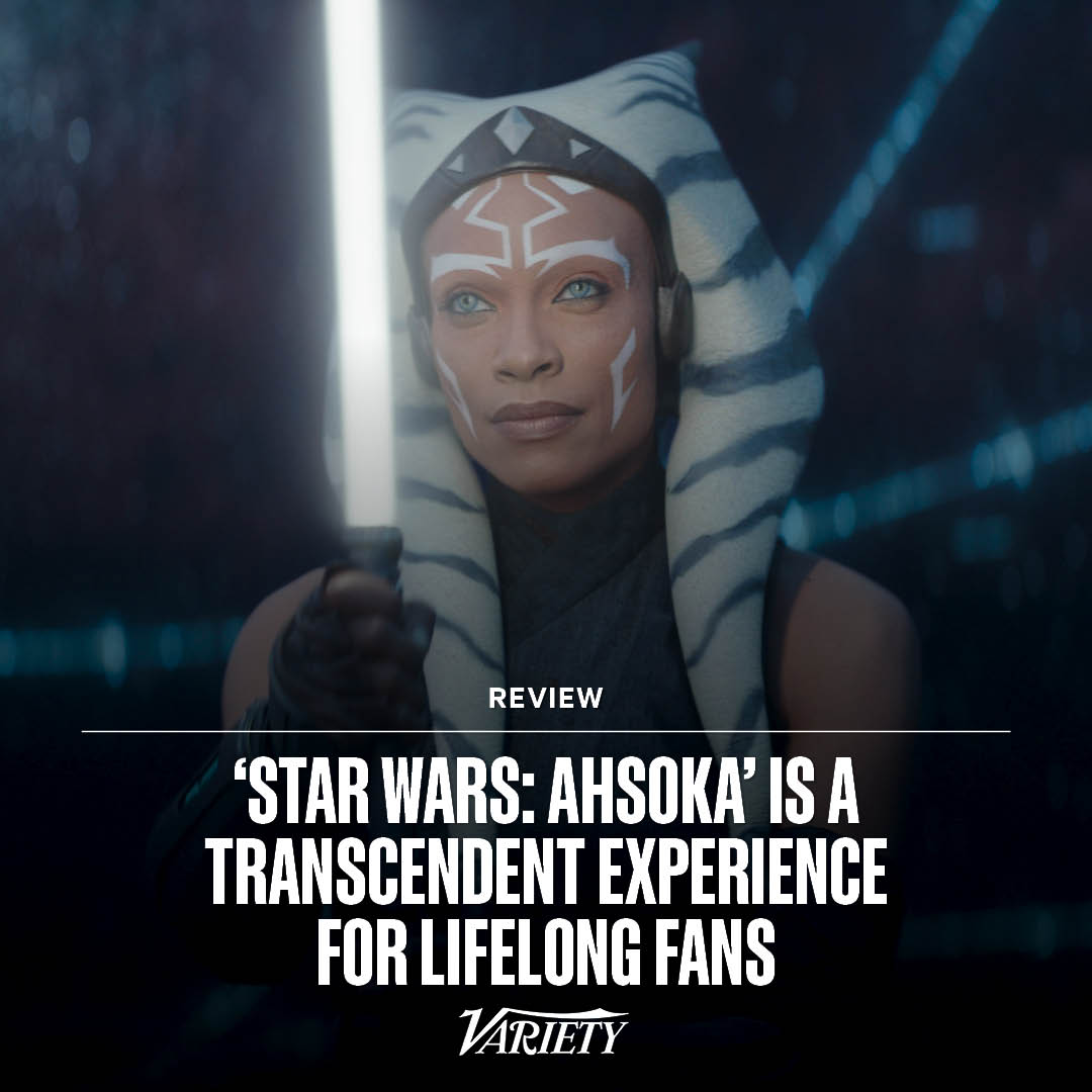 Variety's tweet photo. #Ahsoka soars because it’s not afraid to hone in on a singular serialized adventure while allowing the audience to savor its many exquisite details.
Read the full review from Variety's @wordwitharamide: https://t.co/7PIk1zx2CW https://t.co/85phwof79E