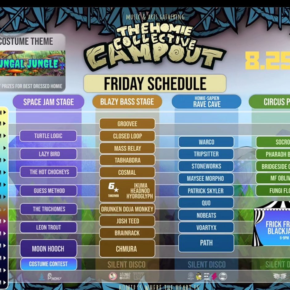 patrick_skyler's tweet image. Straight hyped af for this upcoming adventure at  the @homiecollective  Campout and the most distance traveled for Yung Skyler to rock the decks! Blessings upon blessings and nothin but gratitude for the love 📷 LFG LFG LFG #homiecollective #glitchhop #themilehighsoundmovement