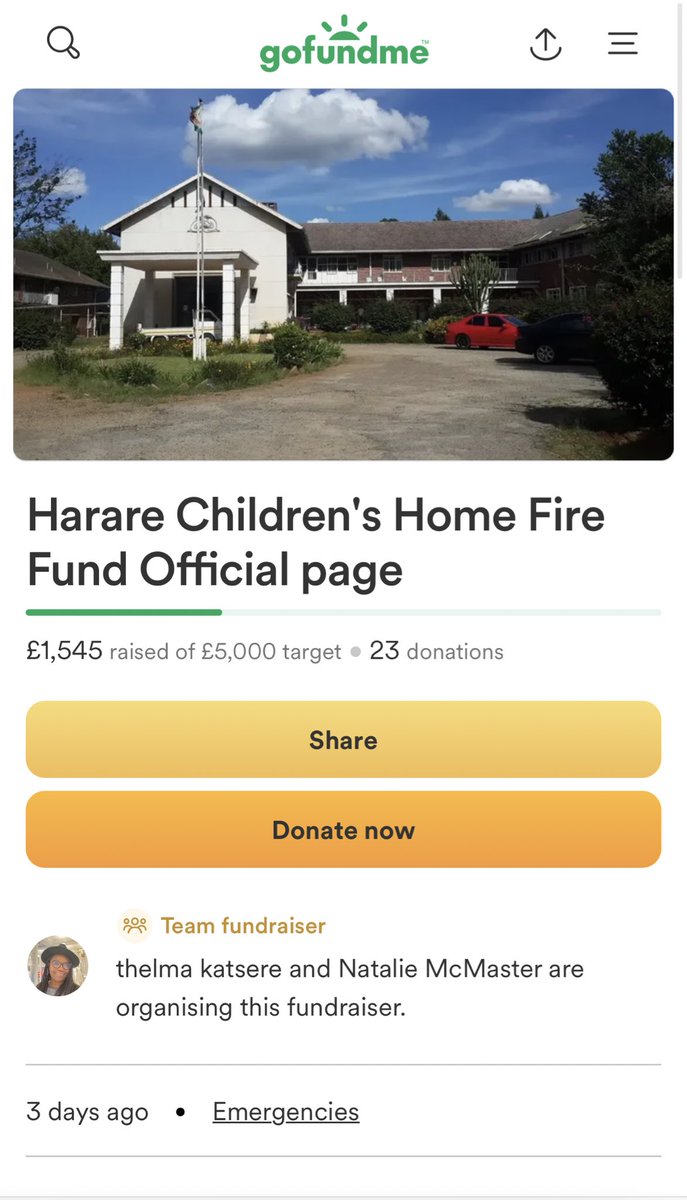 This is close to home for us and any donation would be appreciated to help the children and fix the damage caused🫶🏾

gofundme.com/f/harare-child…