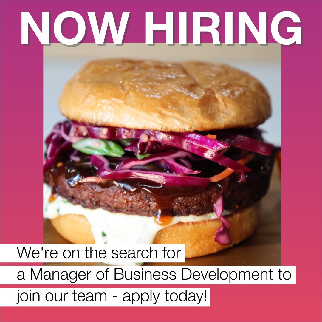 Looking to join a team of passionate individuals on a mission to make plant-based foods more craveable? We're on the hunt for a Manager of Business Development to join our team. Apply below!

lnkd.in/eXn-k9XU
#nowhiring #businessdevelopment #hiringnow