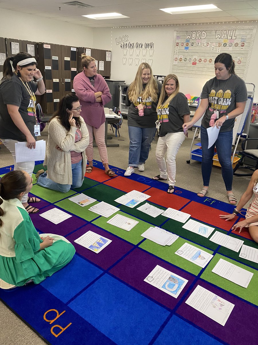 In first grade planning, we had great conversations about how to support ALL our writers. What a great plan for student success! #ReevesAchieves #AdventureAwaits #ProsperProud