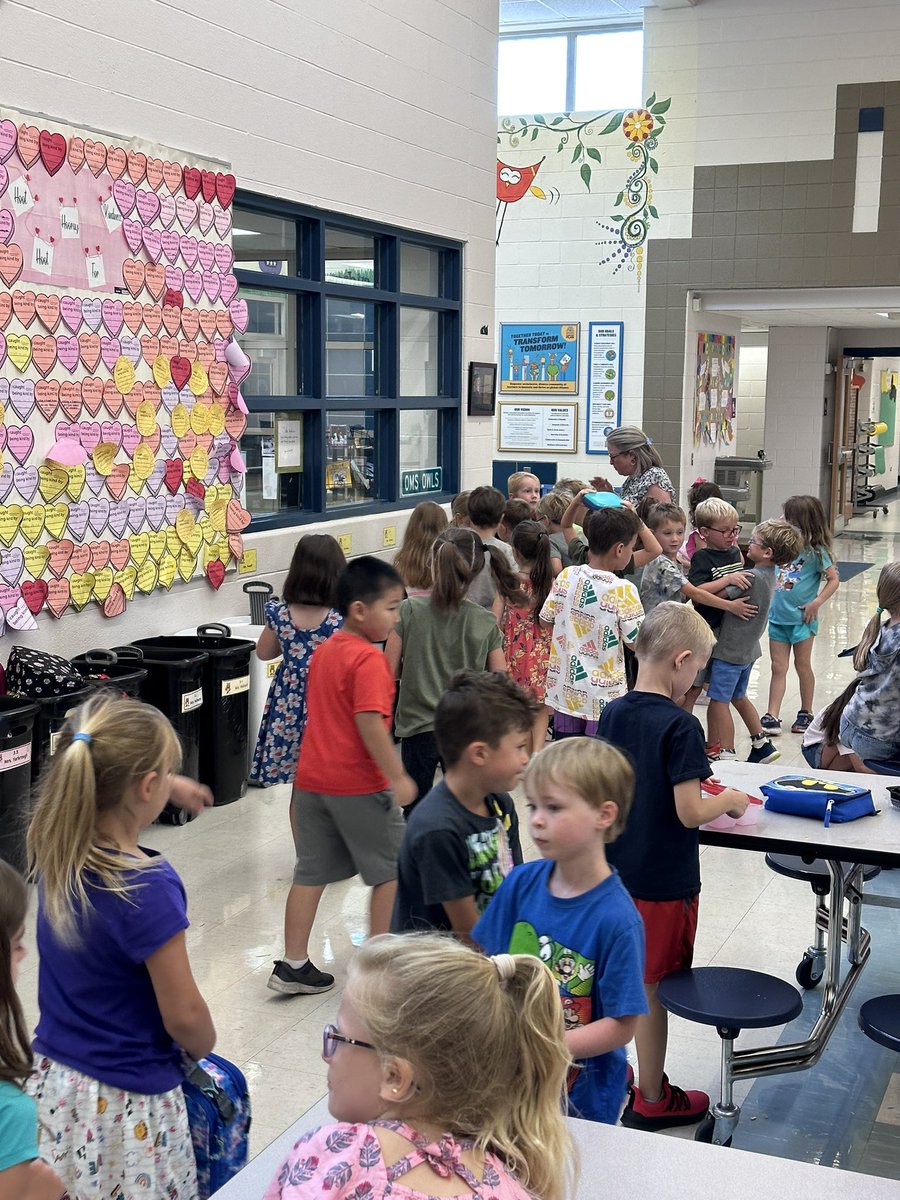 All hands on deck during the first few days!  Helping our Firsties find their lunch bins!