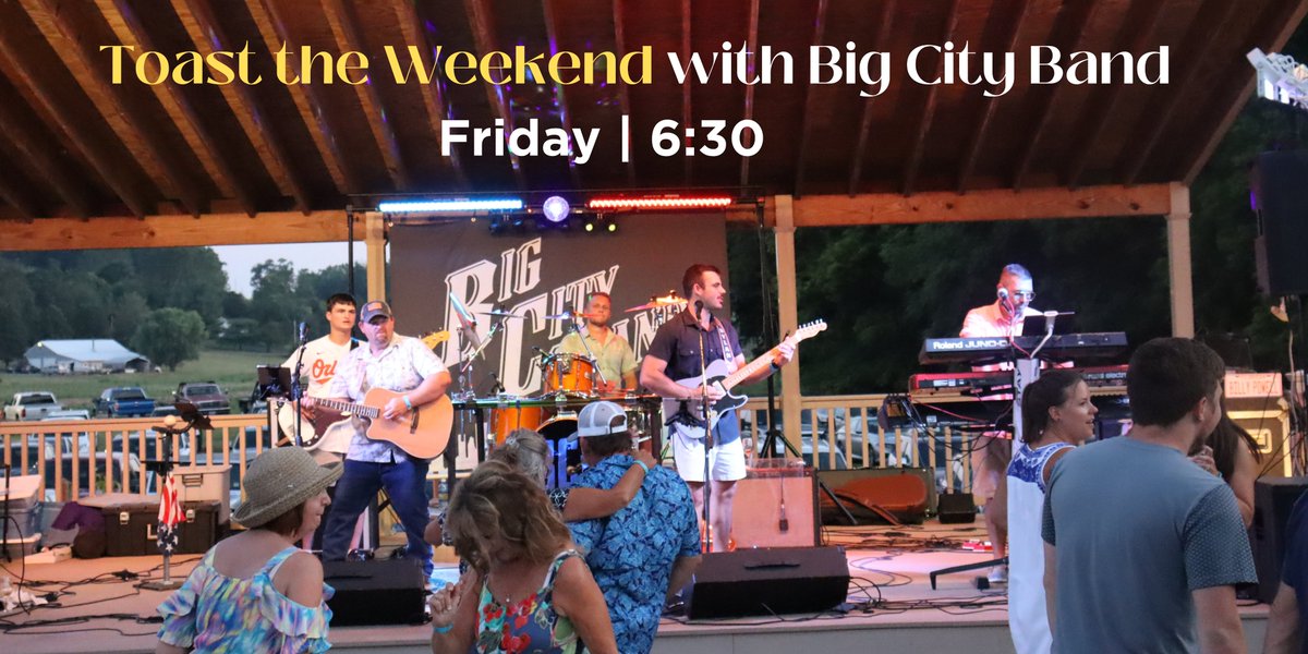 Don't forget that Friday is another Toast the Weekend. This one is featuring Big City Band. Just think, wine, music, and fun is just a few days away!