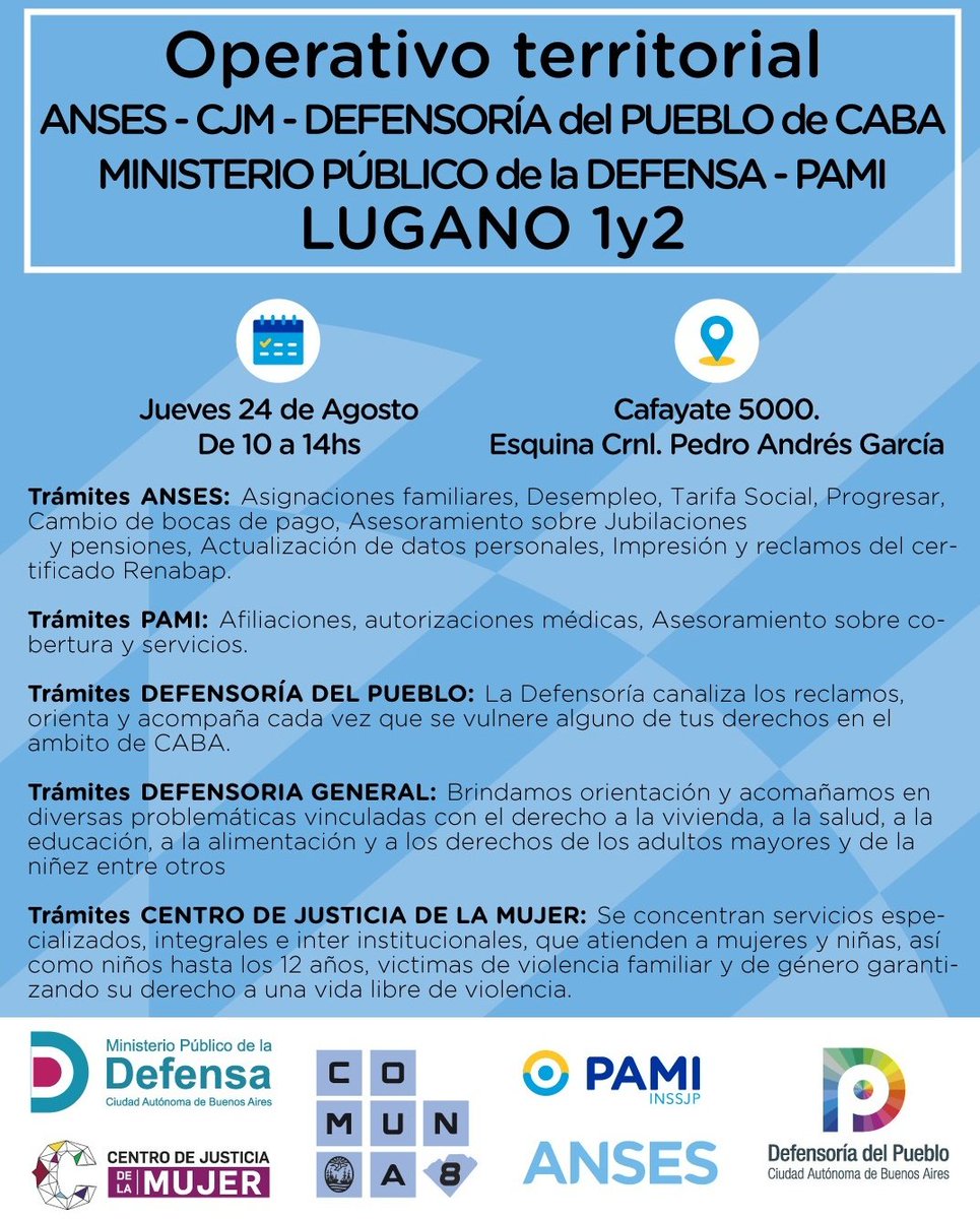 Operativo Territorial en #Lugano1y2 #comuna8