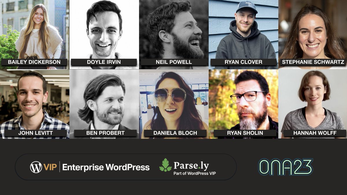 Come meet the team going to #ONA23!