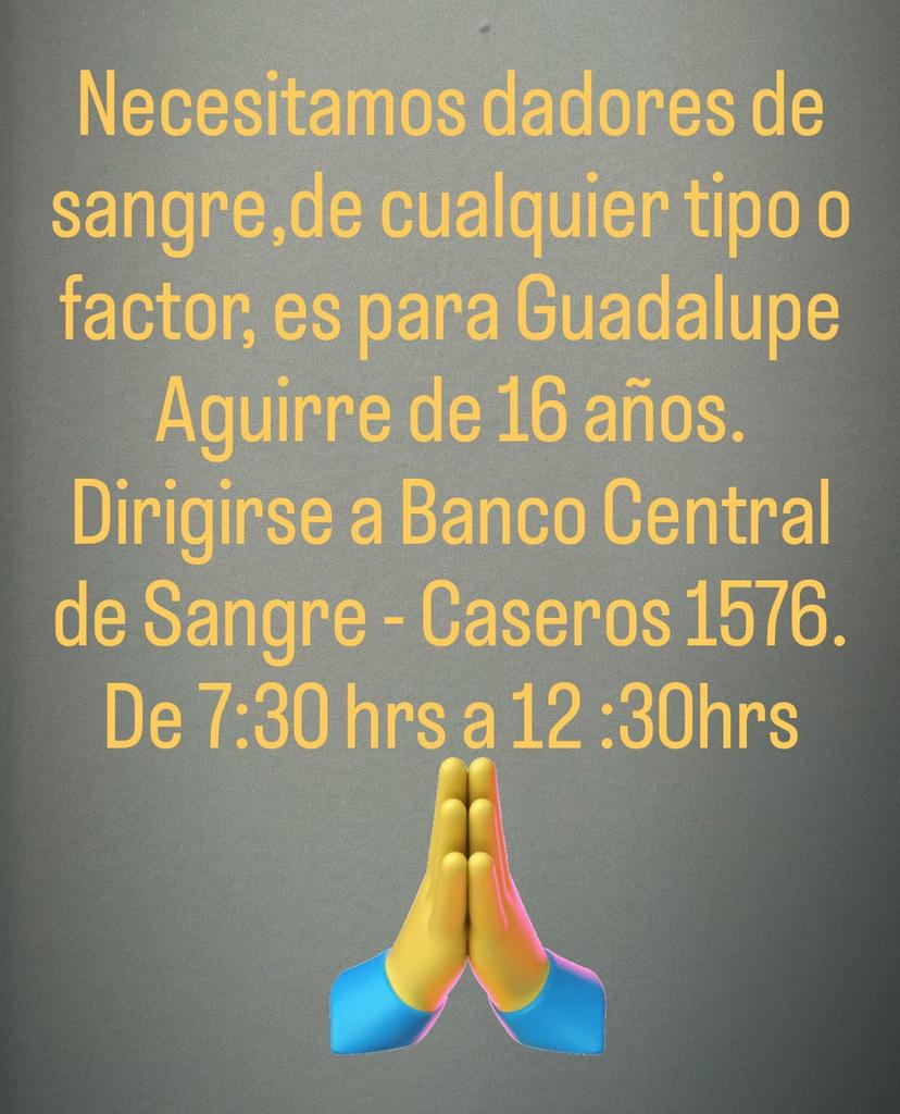 Guada necesita de todos.... se le despertó una púrpura muy agresiva y necesita dadores. Me ayudan con un retwet?