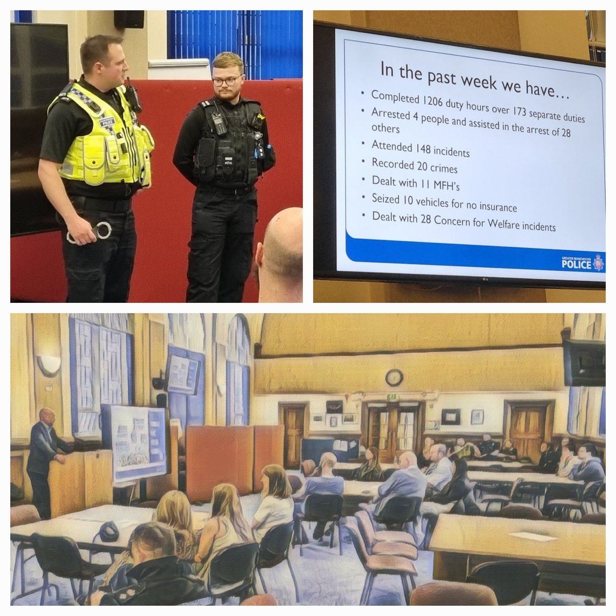 Another very informative <a href="/GMPSpecials/">GMP Special Constabulary</a> Information Evening with @chrishillgmp. Lots of positive engagement and questions from tonight's attendees.

We are still recruiting so if you want to join an amazing team of Police Officers, follow the link below;

atsv7.wcn.co.uk/search_engine/…