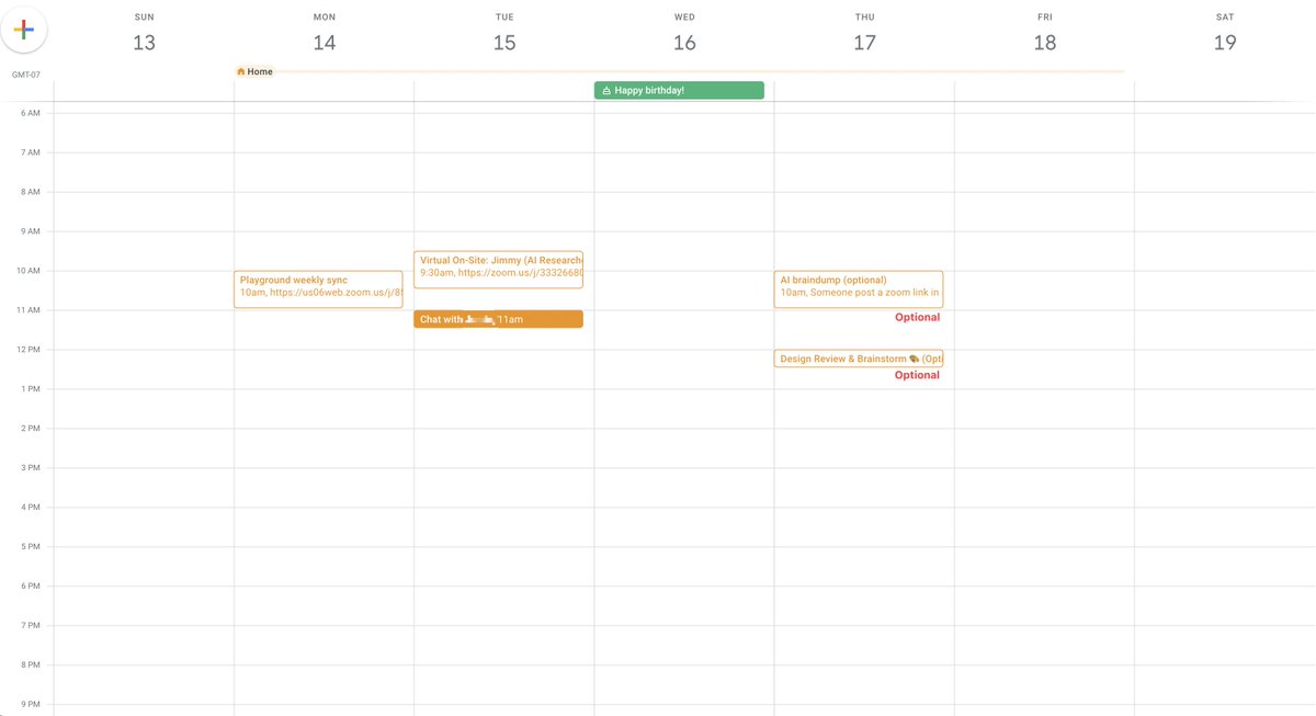 Suhail's tweet image. The busy schedule of our AI research team: