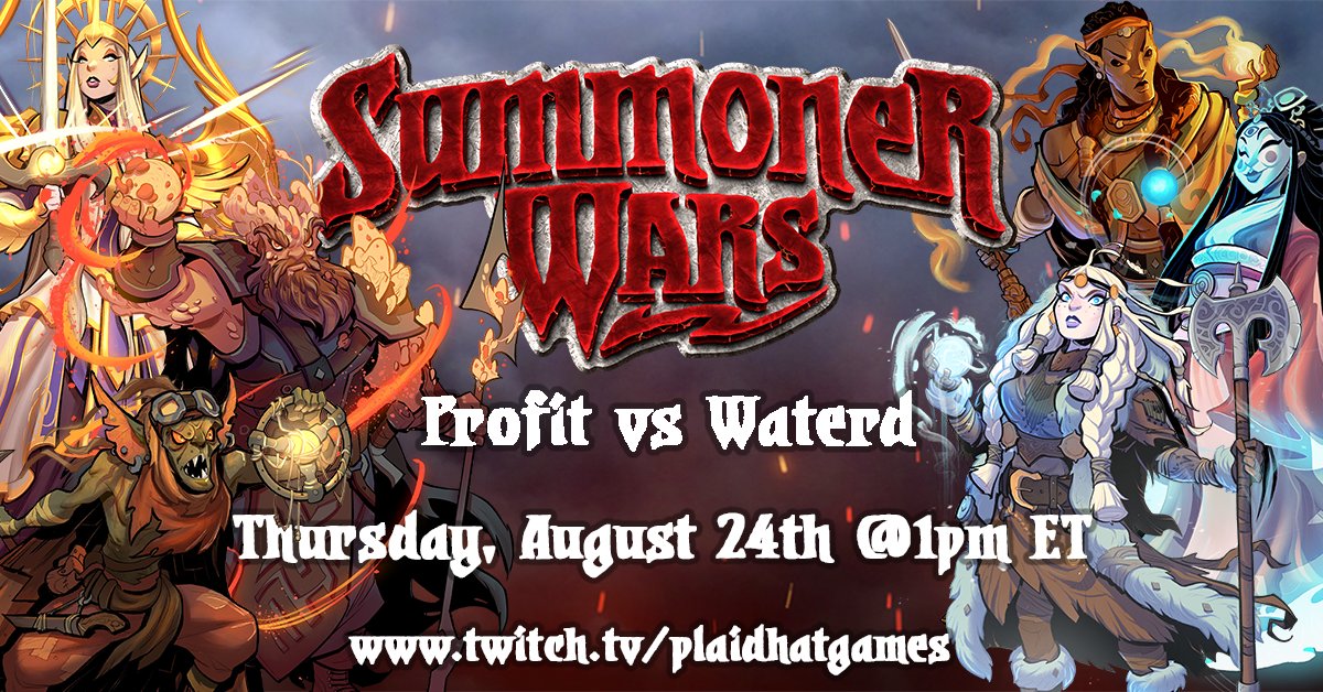 PlaidHatGames's tweet image. This Thursday we'll be streaming the Summoner Wars Online tournament finals! 

Best two out of three as our past runner ups face off to see who will be the new champion!

#SummonerWars 

twitch.tv/plaidhatgames