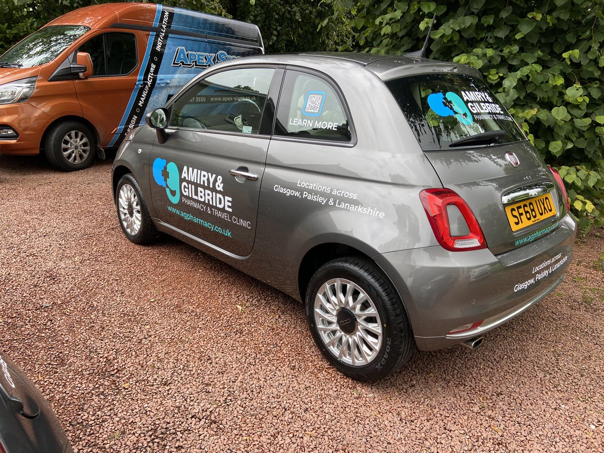 ApexSigns's tweet image. Another job completed for Amiry &amp;amp; Gilbride Pharmacy,  

Move your business to the next level with effective vehicle graphics from Apex Signs Scotland