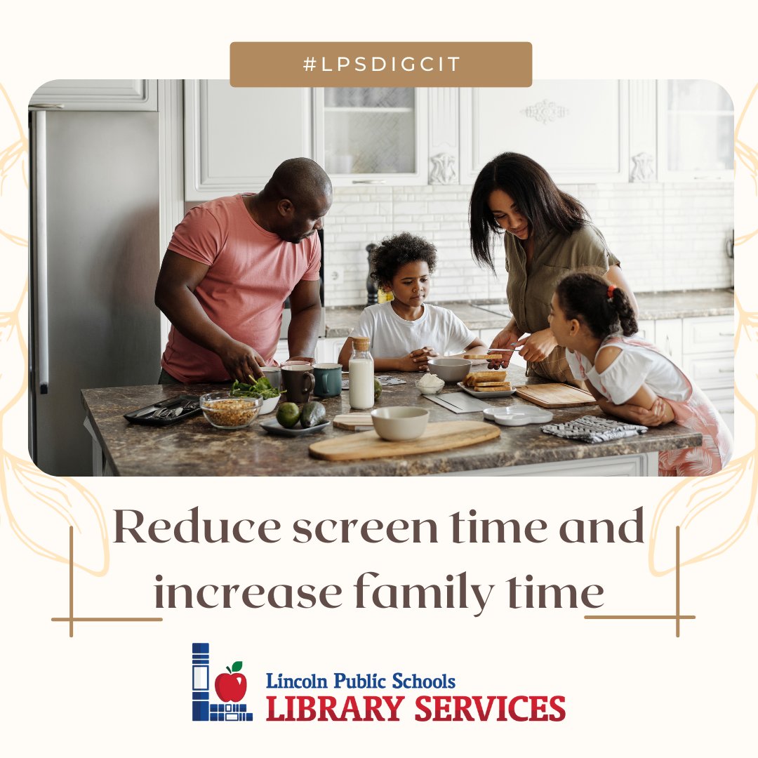 TCA_Lincoln's tweet photo. Do you ever feel like your family is glued to their devices? You're not alone. Here are some tips for reducing screen time and increasing family time. #lpsdigcit
https://t.co/2bVkI1wGXK https://t.co/O7xfpSEHZR