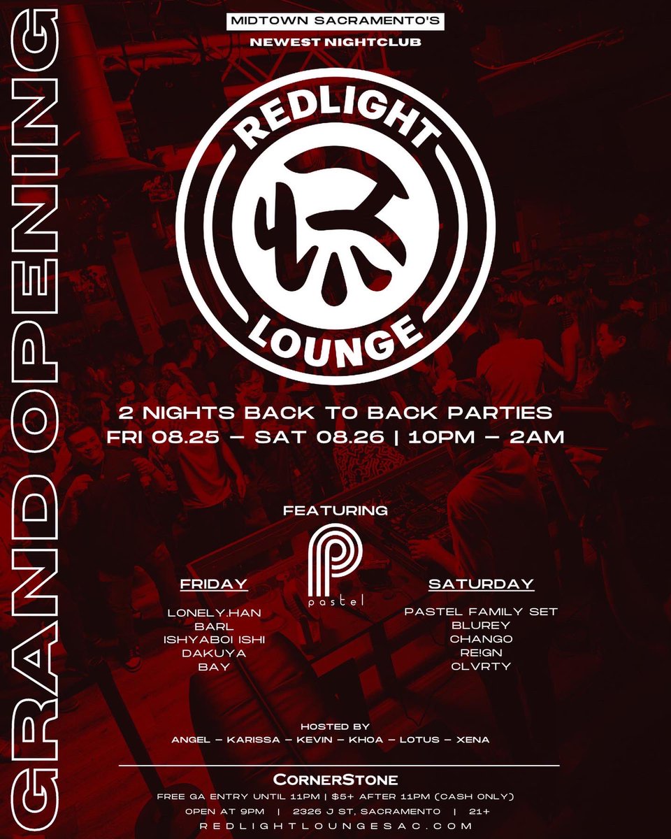 It’s been truly rewarding to take part in the Redlight project. See y’all at the Grand Opening this Friday and Saturday! 🏮👹🔥

REDLIGHTLOUNGESAC.COM