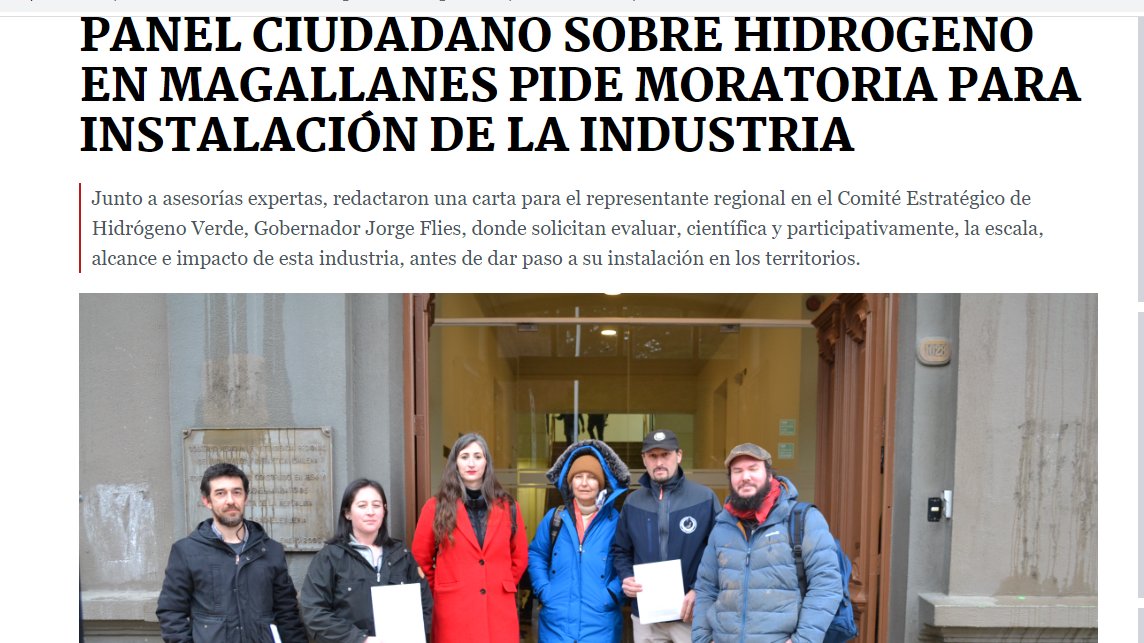 Una decena de organizaciones nos unimos en el 'Panel Ciudadano sobre Hidrógeno en Magallanes' y solicitamos evaluar, científica y participativamente, la escala, alcance e impacto de esta industria, antes de dar paso a su instalación. radiopolar.com/panel-ciudadan…