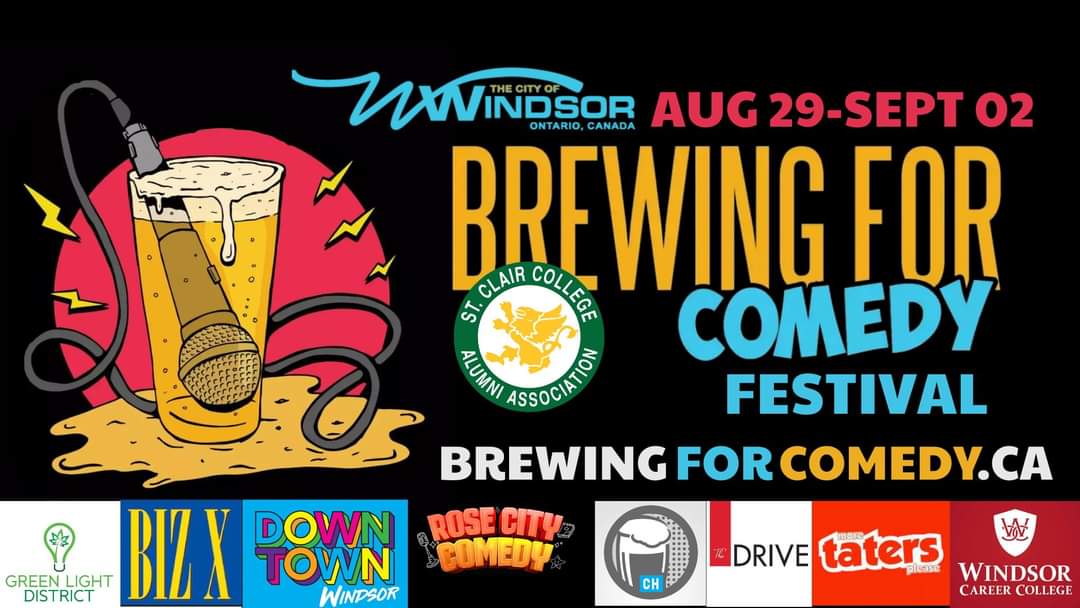 Celebrate the end of summer at the Brewing for Comedy Festival, taking place from August 29 to September 2 at the new Comedy Club located in Craft Heads Brewing Company, Windsor. This exciting event is sponsored by Windsor Career College. Ticket link: WindsorComedyFest.EventBrite.ca