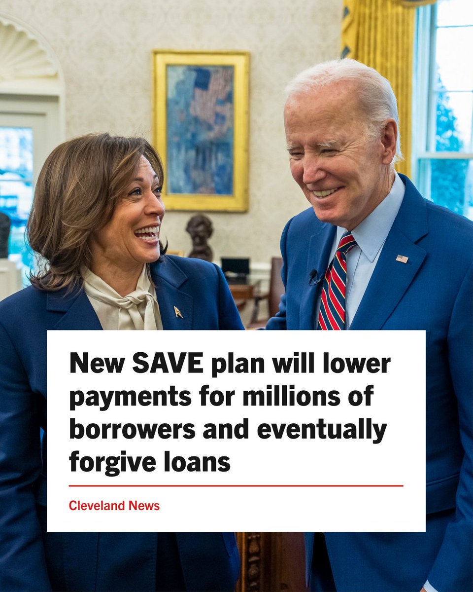 I’m proud to announce the SAVE plan. It's the most affordable student loan plan ever, reducing the percentage of disposable income you have to pay on your loan. Education beyond high school should be a ticket to the middle class, not a burden that weighs people down.