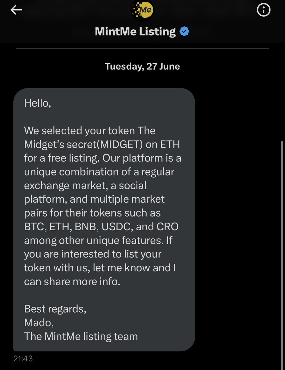 The scammers perceive what many overlook:

The Midget's authenticity is undeniable. All it takes is patience, and the recognition it deserves will eventually follow. 🌟 #StaySafe  

<a href="/MintmeListing/">MintMe.com Listing</a> ‼️🙅‍♂️🥸‼️