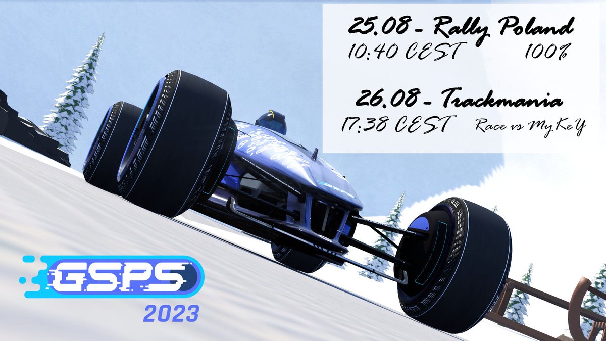 🇵🇱 Będę częścią tegorocznego GSPS! Możecie mnie zobaczyć podczas przejazdu dwóch gierek (będzie.. ciekawie😉)
🇬🇧 I'll be taking part in a local speedrunning marathon with 2 entries!
Info: gsps.pl