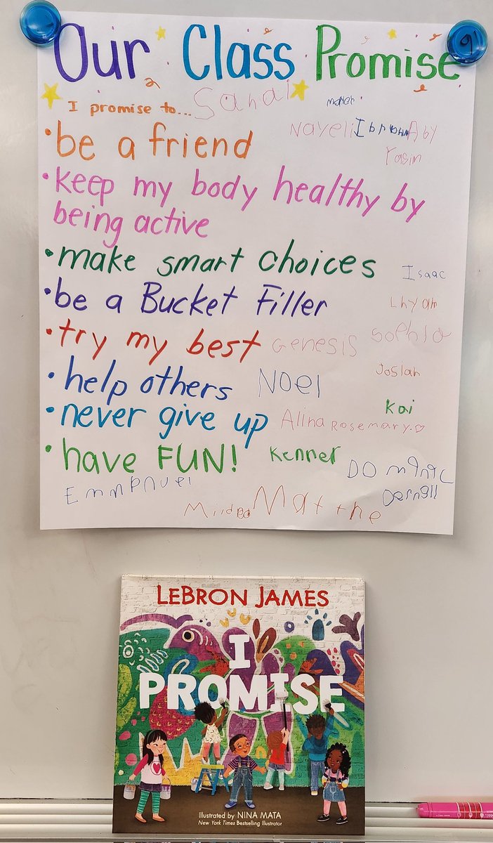 Today we made our Class Promise.  We are excited for 1st grade and will help each other do our best to meet this promise each day.