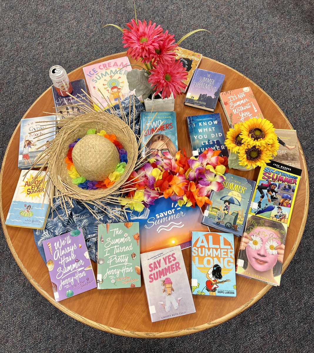 Savoring our summer reads in the <a href="/RBMS_Official/">River Bend M.S.</a> library! 😎