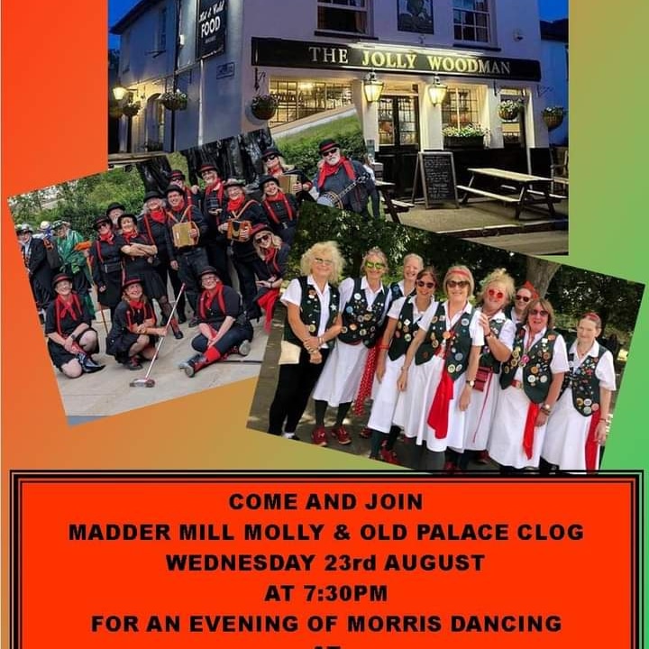 MMM are off to the other end of the Tramline tomorrow our first visit to The Jolly Woodman 🍻 We will be joined  by the talented Old Palace Clog team ☺️ #mollymalarkey #oldpalaceclog #beckenham #morrisdancing