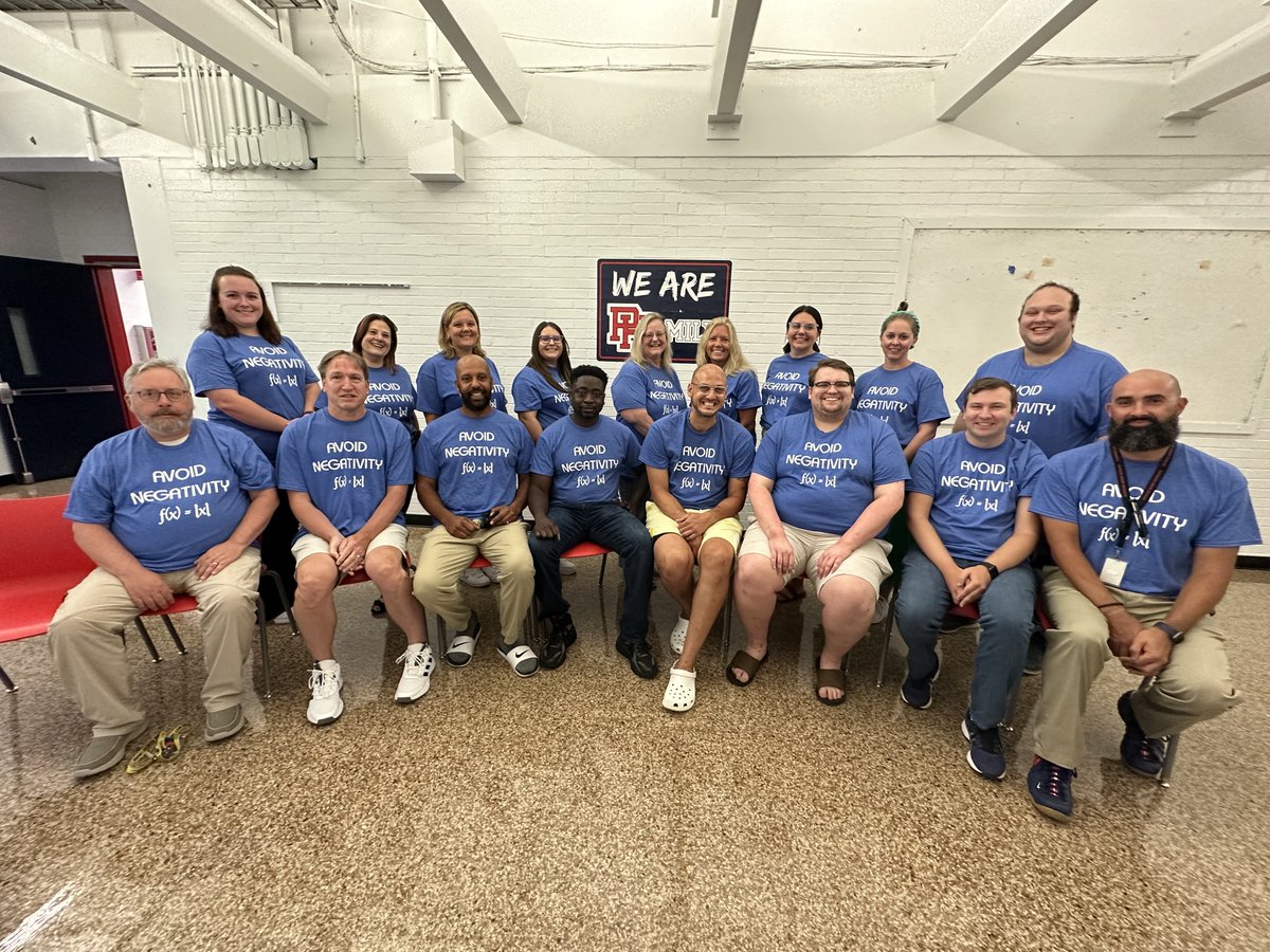 STAYING POSITIVE! Check out these fun t-shirts that the math department at Patrick Henry High School had made! They're avoiding negativity as we begin this school year. Well done!

#InspireEmpowerLead #HanoverStrong #ATraditionOfExcellence