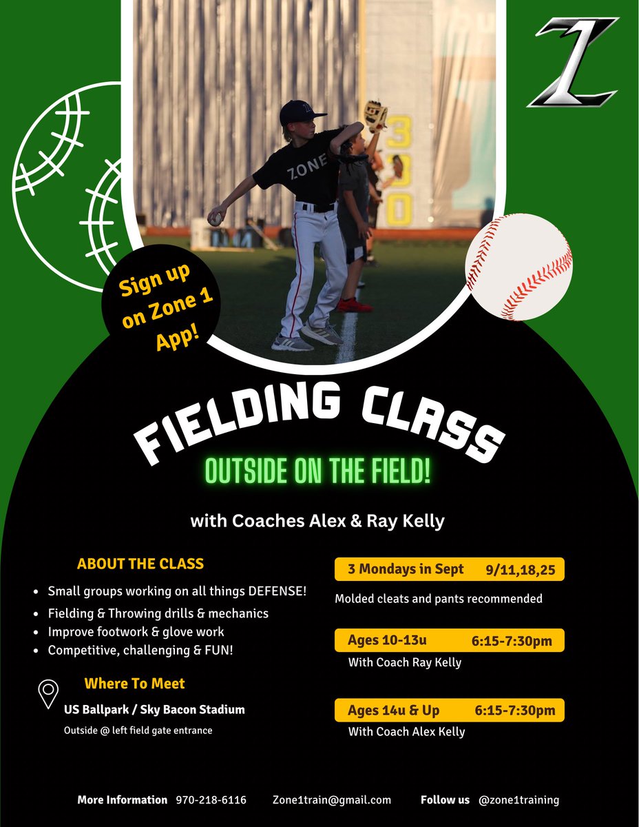 Alex Kelly (@coachalkelly15) on Twitter photo Come work on your DEFENSE with us <a href="/zone1training/">Zone 1 Training</a>! Outside on the field <a href="/TheUSBaseball/">U.S. Baseball</a> 3 Monday nights in Sept! <a href="/Clubhouse_mw/">Marucci Clubhouse Midwest</a> Come work on your DEFENSE with us <a href="/zone1training/">Zone 1 Training</a>! Outside on the field <a href="/TheUSBaseball/">U.S. Baseball</a> 3 Monday nights in Sept! <a href="/Clubhouse_mw/">Marucci Clubhouse Midwest</a>