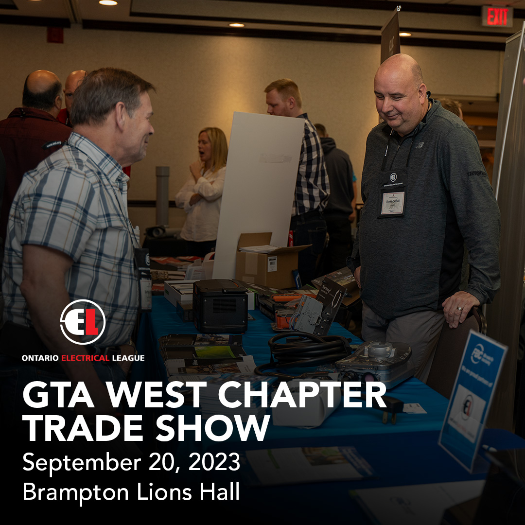 Join us this September at our highly anticipated tradeshow, hosted by the OEL's GTA West Chapter. Prepare to be inspired as you explore cutting-edge innovations in industry products and services. RSVP to secure your spot: oel.org/events/details… #OntarioElectricalLeague #OEL