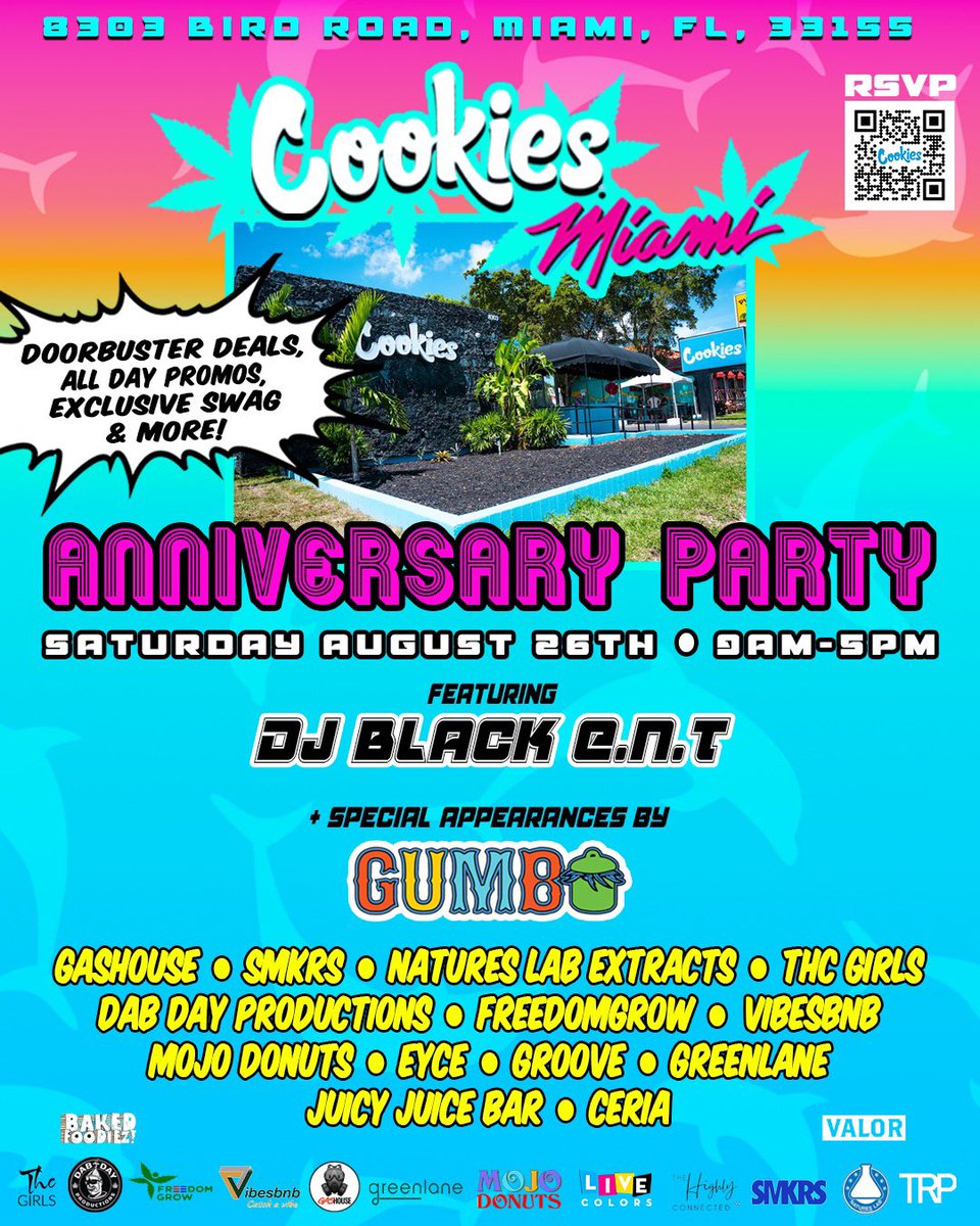 HeirJ0rdan's tweet image. If you’re in #Miami this weekend, pull up to @cookiesglobal (Miami), and celebrate 🍪💨🔥

RSVP: bit.ly/cookies-miami-…