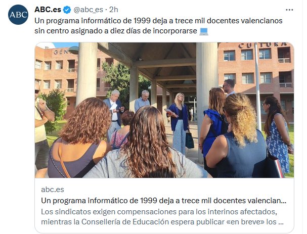 joanbaldovi's tweet photo. 1. Un programa informátic que implementà el PP (governava des del 1995)
2. Un programa que ha funcionat sese problema estos 8 anys que @compromis  gestionava Educació amb @VicentMarza i @Raquel_Tamarit de consellers.
3. El programa no té la culpa de la incompetència PPera. https://t.co/SoGsnvwpjO