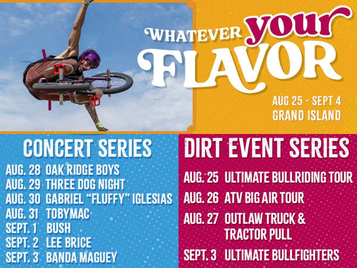 WoofterCI's tweet photo. 🎪 Get ready for an amazing time at the #NebraskaStateFair! 🎶 🐂 🚜 See the lineup at https://t.co/pVyqKOUKEz and follow on Facebook @NebraskaStateFair or @NebStateFair on Twitter/X 💙 for updates and sneak peeks!📣 #StateFairFun #NebraskaFestival #LiveEntertainment https://t.co/sYDU2AujSJ
