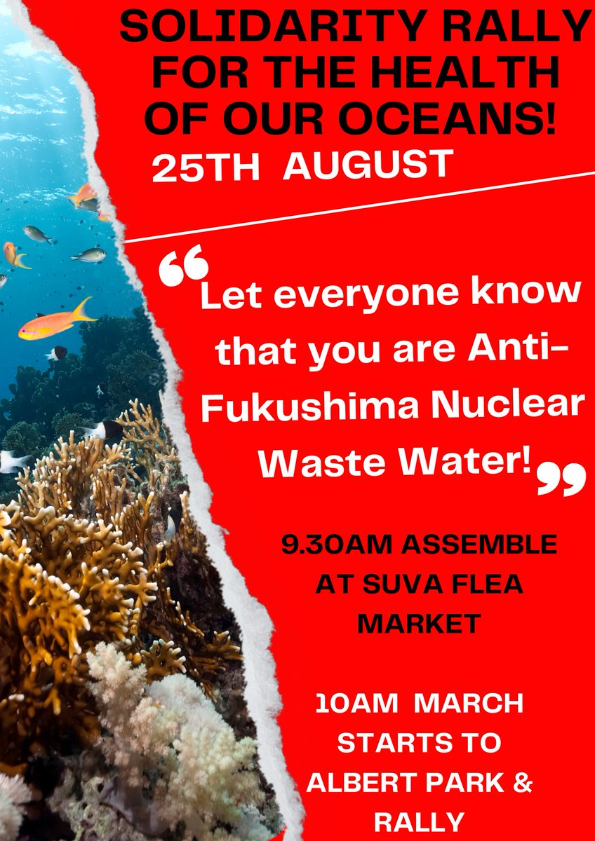 25TH AUGUST 👣📷📷📷📷📷📷📷📷📷#Fijimarch📷 through Suva to Albert Park.  

GIVE UP A MORNING FOR ALL OUR SAFETY. JOIN! 🤰👨‍👨‍👧👩‍👩‍👦‍👦👠🥾👣👣

#Pacific says NO!  to  #JAPAN #NoToFukushimaNuclearWasteDisposal 

@FijiGovernment #DontFlipFlopOnFukushima