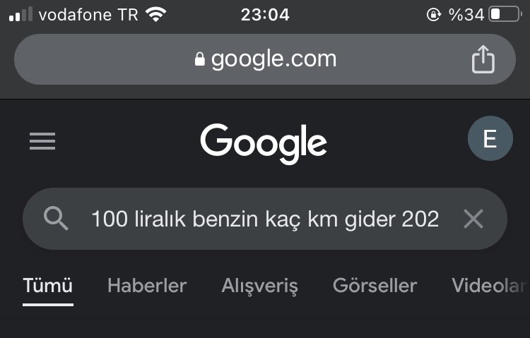 arabaya uzun bi aradan sonra ben benzin alcam panikten yaptığım arama