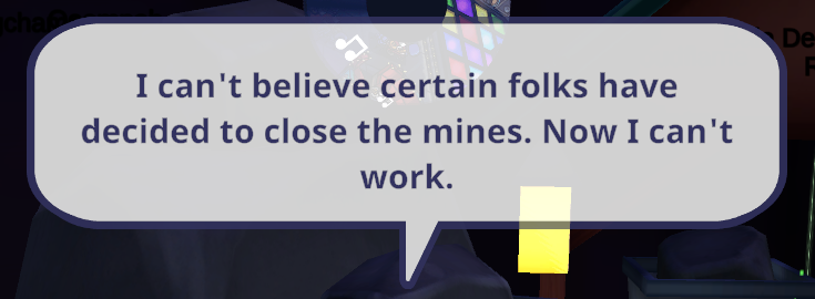 Ninjanick2_PPW's tweet photo. Party Parrot World Theories #3:

When going down to the gold mine you'll quickly find out that the mine has been closed, when talking to the NPC next to the mine he will tell you about it and tell you certain folks have closed it.

 (1/2)

#PartyParrotWorld #PPW https://t.co/OqldiuHQGD
